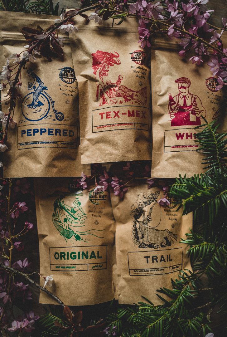 200g resealable jerky pouch collection Scottish Beef Jerky Smoky