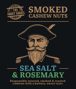 Roasted and hickory wood smoked cashews 100g - free postage