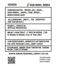 Load image into Gallery viewer, Whisky infused venison jerky - 200g Biodegradable &amp; resealable expedition pouch