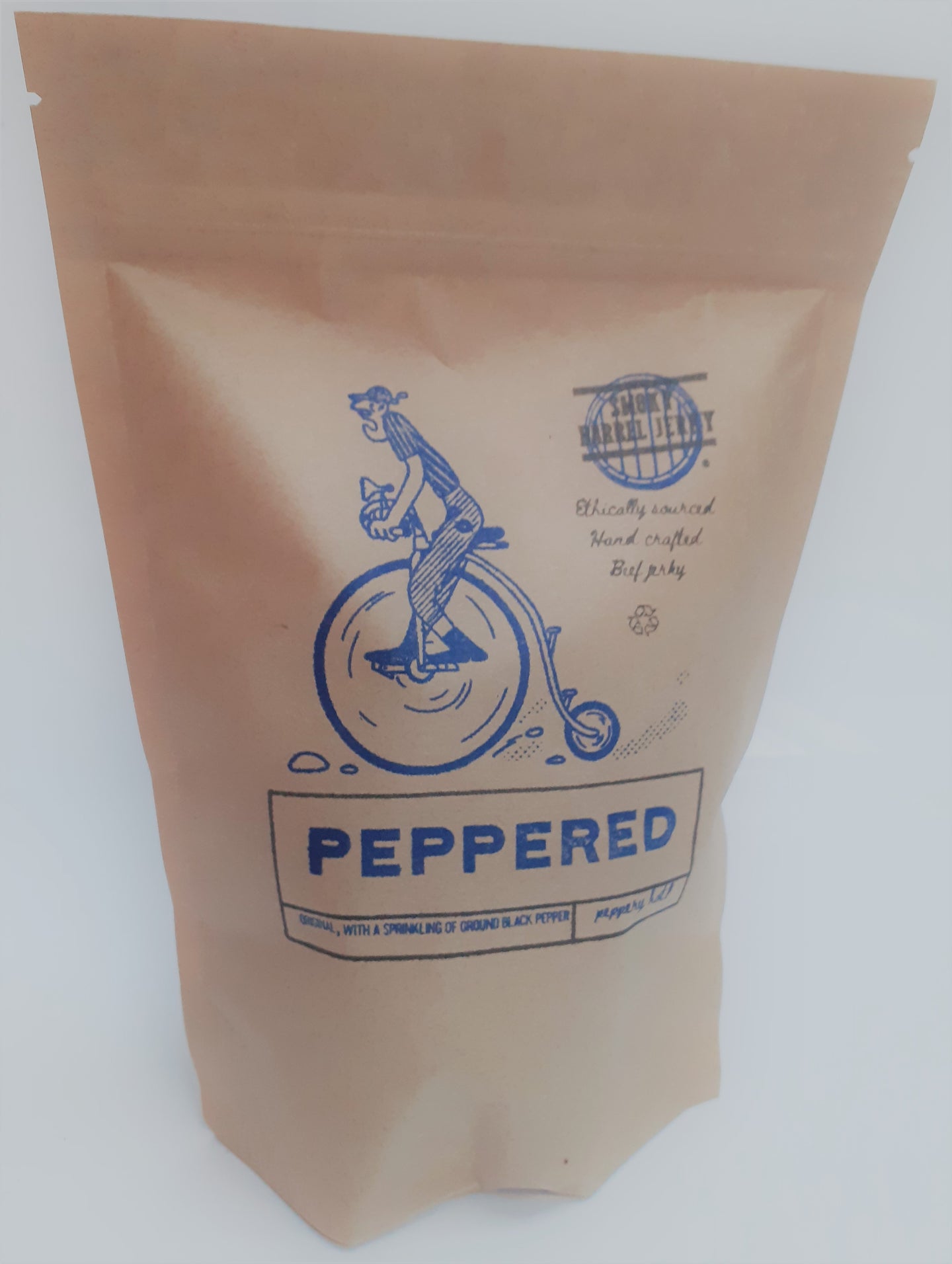 Peppered jerky - 200g Biodegradable resealable expedition pouch